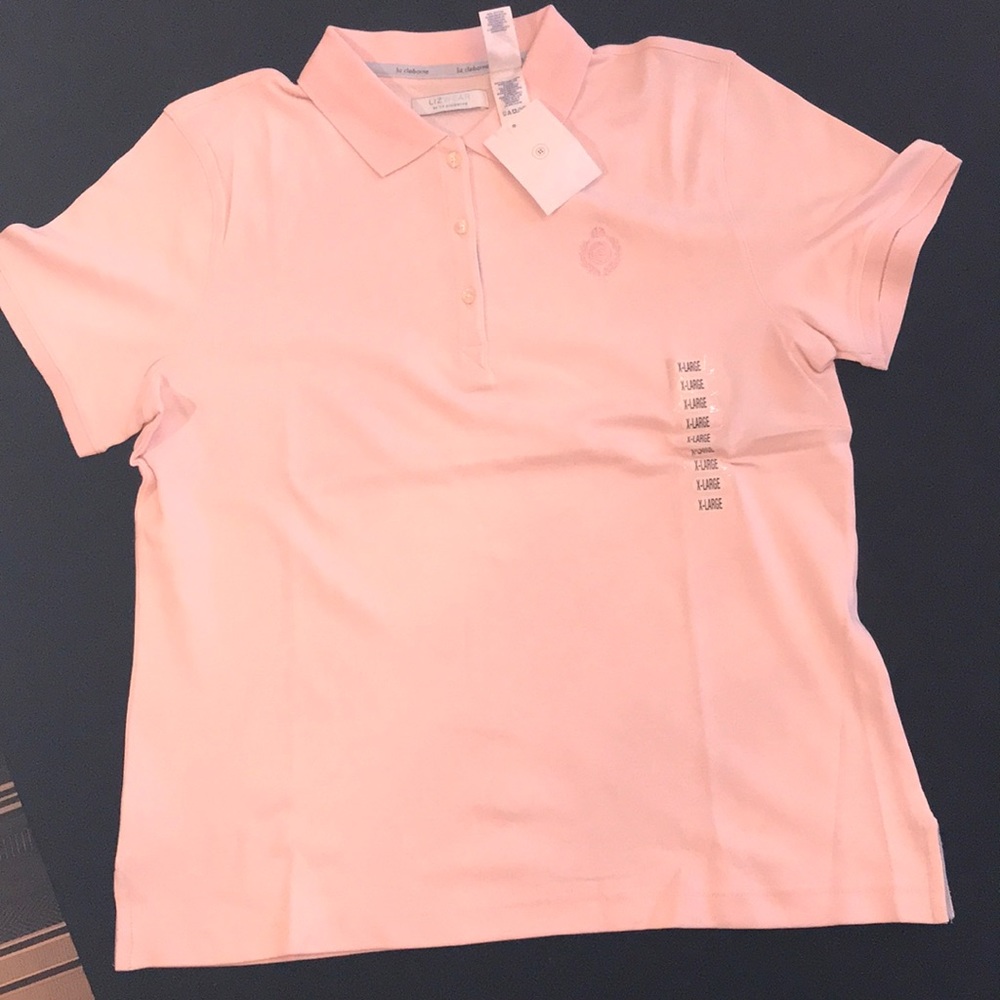 NWT pink Liz Wear pollo top! Liz Claiborne.